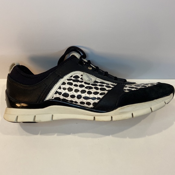 Geox Respira size 7 black and white snakeskin print leather suede neoprene inner - Picture 11 of 11